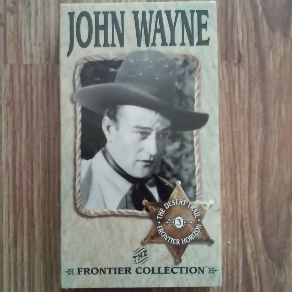 VHS Collectable Movie John Wayne  Desert Trail AND Frontier Horizon Never Played